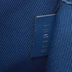 Pre Owned Louis Vuitton Pochette Jour GM Blue Damier Graphite Canvas Pouch