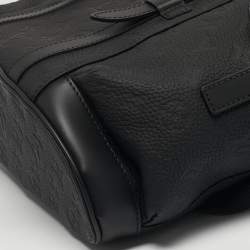 Pre Owned حقيبة ظهر لويس فيتون كريستوفر بي إم جلد إمبريانت أسود