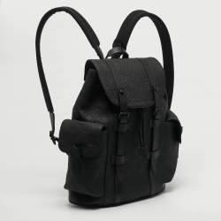 Pre Owned حقيبة ظهر لويس فيتون كريستوفر بي إم جلد إمبريانت أسود