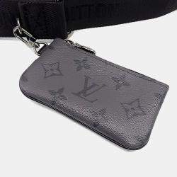 مملوكة مسبقًا حقيبة ماسنجر لوي فيتون تريو من الجلد الرمادي و PVC إكليبس