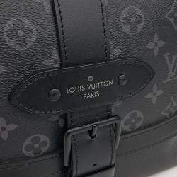 مملوكة مسبقًا حقيبة ميسنجر لويس فويتون ساومور جلد أسود وبي في سي إكليبس