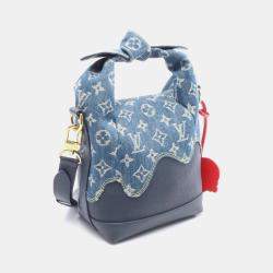 Pre Owned حقيبة يد لويس فيتون نيغو يابانية كروزر دنيم توريلون جلد مونوغرام دنيم كحلي