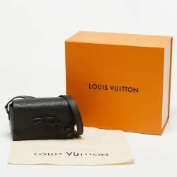 مملوكة مسبقًا Louis Vuitton Steamer Black Monogram Taurillon Leather Wearable Wallet