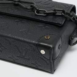 مملوكة مسبقًا Louis Vuitton Steamer Black Monogram Taurillon Leather Wearable Wallet