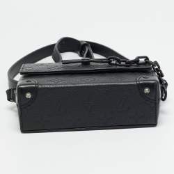 مملوكة مسبقًا Louis Vuitton Steamer Black Monogram Taurillon Leather Wearable Wallet