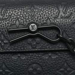 مملوكة مسبقًا Louis Vuitton Steamer Black Monogram Taurillon Leather Wearable Wallet