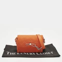 مملوكة مسبقًا Louis Vuitton Steamer Orange Monogram Taurillon Leather Wearable Wallet