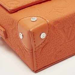 مملوكة مسبقًا Louis Vuitton Steamer Orange Monogram Taurillon Leather Wearable Wallet