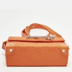 مملوكة مسبقًا Louis Vuitton Steamer Orange Monogram Taurillon Leather Wearable Wallet