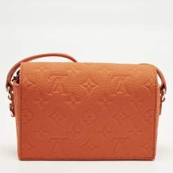 مملوكة مسبقًا Louis Vuitton Steamer Orange Monogram Taurillon Leather Wearable Wallet