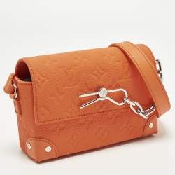 مملوكة مسبقًا Louis Vuitton Steamer Orange Monogram Taurillon Leather Wearable Wallet