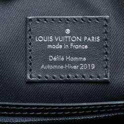 Pre Owned Louis Vuitton Light Up Keepall Bandouliere 50 Black Monogram Jacquard Duffel Bag