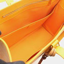 مملوكة مسبقًا Louis Vuitton Sac Plat 24H Tote Bag Coated Canvas And Leather Monogram Yellow