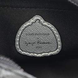 Pre Owned Louis Vuitton Lv X Yk Mini Soft Trunk Monogram Eclipse Shoulder Bag In Coated Canvas And Leather Black