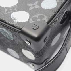 Pre Owned Louis Vuitton Lv X Yk Mini Soft Trunk Monogram Eclipse Shoulder Bag In Coated Canvas And Leather Black