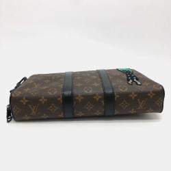 Pre Owned Louis Vuitton Monogram Lv Friends Keepall Pouch Bag Shoulder Handbag Canvas Brown