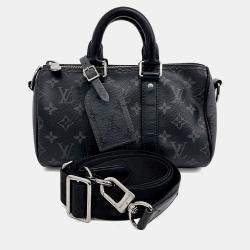 Pre Owned Louis Vuitton Black PVC City Keepall