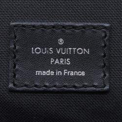 Pre Owned حقيبة لوي فيتون كريستوفر نوار كانفاس مونوغرام ماكاسار مقاس متوسط