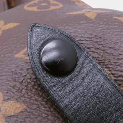Pre Owned حقيبة لوي فيتون كريستوفر نوار كانفاس مونوغرام ماكاسار مقاس متوسط