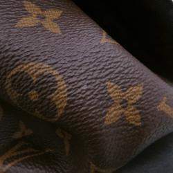 Pre Owned حقيبة لوي فيتون كريستوفر نوار كانفاس مونوغرام ماكاسار مقاس متوسط