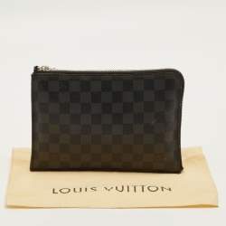 مملوكة مسبقًا حقيبة صغيرة لوي فيتون بسحاب كانفاس داميه غرافيت