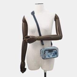 Pre Owned Louis Vuitton Outdoor Pochette Blue/Navy Watercolor Monogram