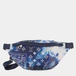 مملوكة مسبقًا Louis Vuitton Discovery Bumbag Blue Monogram Bandana Size Pm