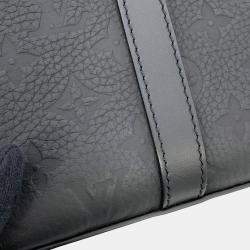 Pre Owned Louis Vuitton Sac Plat Black Monogram Taurillon