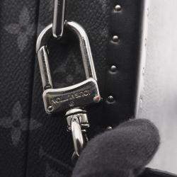 Pre Owned Louis Vuitton Monogram Eclipse Clutch Box Shoulder Bag In Pvc-Coated Canvas And Leather Black