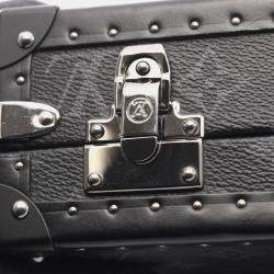 Pre Owned Louis Vuitton Monogram Eclipse Clutch Box Shoulder Bag In Pvc-Coated Canvas And Leather Black