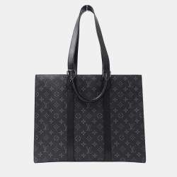 Pre Owned Louis Vuitton Monogram Eclipse Tote Bag/Handbag 2-Way Sac Plat 24H Black