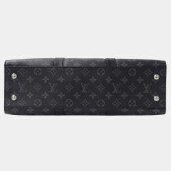 Pre Owned Louis Vuitton Monogram Eclipse Tote Bag/Handbag 2-Way Sac Plat 24H Black