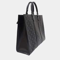 Pre Owned Louis Vuitton Monogram Eclipse Tote Bag/Handbag 2-Way Sac Plat 24H Black