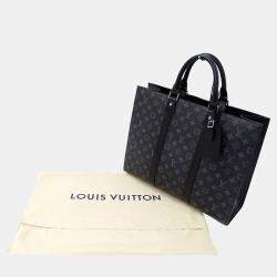 Pre Owned Louis Vuitton Monogram Eclipse Tote Bag/Handbag 2-Way Sac Plat 24H Black