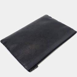 مملوكة مسبقًا Louis Vuitton Black Leather Shadow Discovery Pochette Clutch