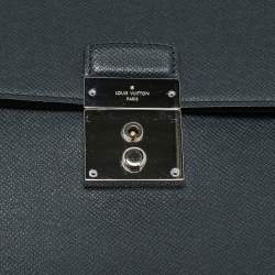 Pre Owned Louis Vuitton Robusto 3 Navy Blue Taiga Leather Briefcase