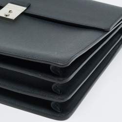 Pre Owned Louis Vuitton Robusto 3 Navy Blue Taiga Leather Briefcase