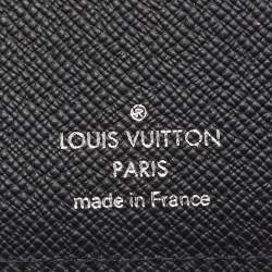 Pre Owned محفظة لوي فيتون ثنائية الطي من جلد إيبي أسود