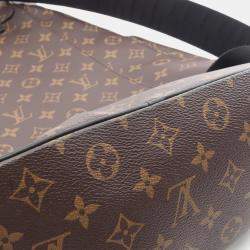 Pre Owned Louis Vuitton Christopher Mm Backpack Coated Canvas And Leather Monogram Macassar Brown Black