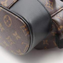 Pre Owned Louis Vuitton Christopher Mm Backpack Coated Canvas And Leather Monogram Macassar Brown Black
