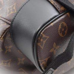 Pre Owned Louis Vuitton Christopher Mm Backpack Coated Canvas And Leather Monogram Macassar Brown Black