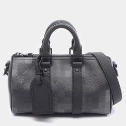 مملوكة مسبقًا Louis Vuitton Keepall Bandouliere 25 Monogram Macassar Damouflage Handbag Coated Canvas And Leather Black