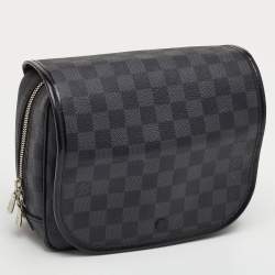 Pre Owned Louis Vuitton Toiletry Kit Black Damier Graphite Canvas Pouch