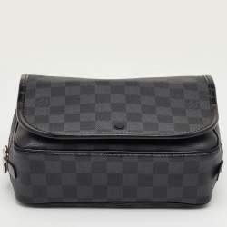 Pre Owned Louis Vuitton Toiletry Kit Black Damier Graphite Canvas Pouch