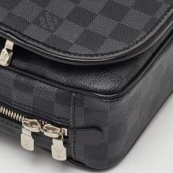 Pre Owned Louis Vuitton Toiletry Kit Black Damier Graphite Canvas Pouch