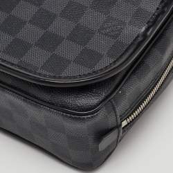 Pre Owned Louis Vuitton Toiletry Kit Black Damier Graphite Canvas Pouch