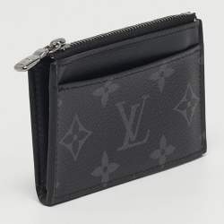 Pre Owned Louis Vuitton Monogram Eclipse Canvas Coin Card Holder