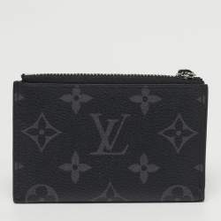 Pre Owned Louis Vuitton Monogram Eclipse Canvas Coin Card Holder