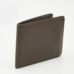 مملوكة مسبقًا محفظة لوي فيتون جلد أحمر متعددة ثنائية الطي