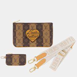 Pre Owned حقيبة لوي فويتون تريو مسنجر بني مونوغرام شريط "لو" مربع